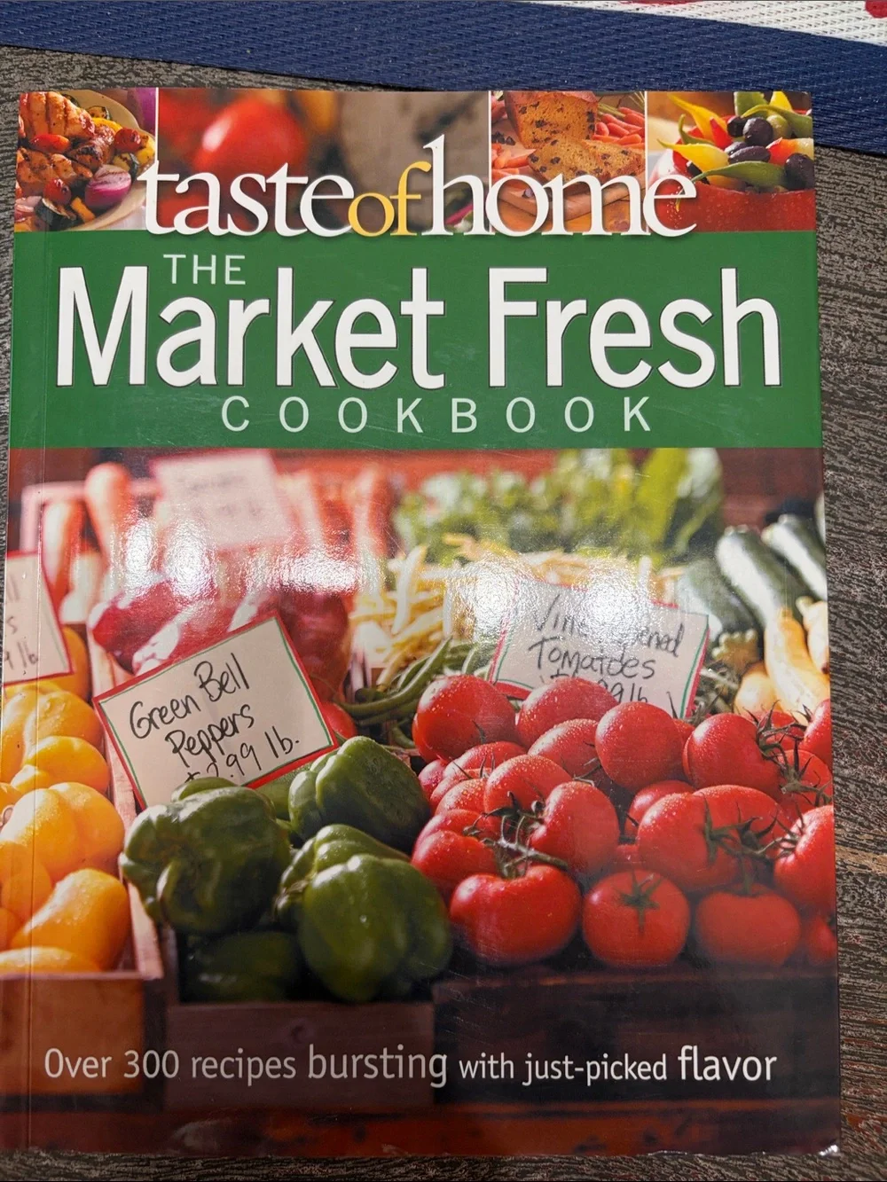 Taste of Home Market Fresh Cookbook - Green & Red Produce Cover